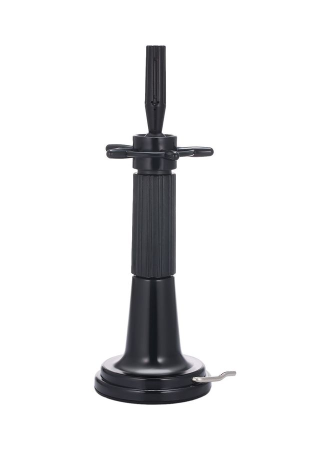 NIBEMINENT Adjustable Mannequin Head Wig Stand Black 16.3x14.5x12.8cm - Image 1