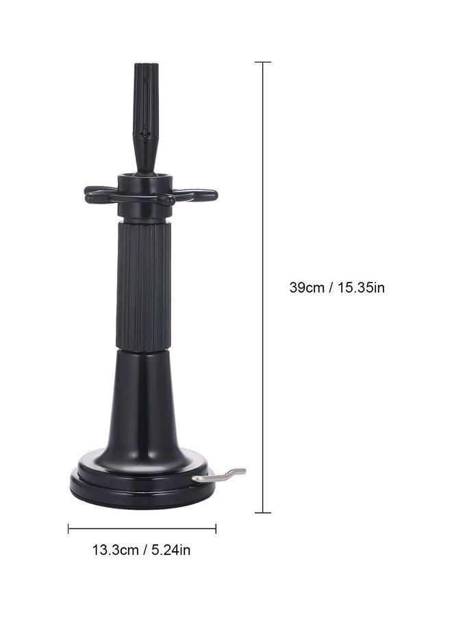 NIBEMINENT Adjustable Mannequin Head Wig Stand Black 16.3x14.5x12.8cm - Image 3