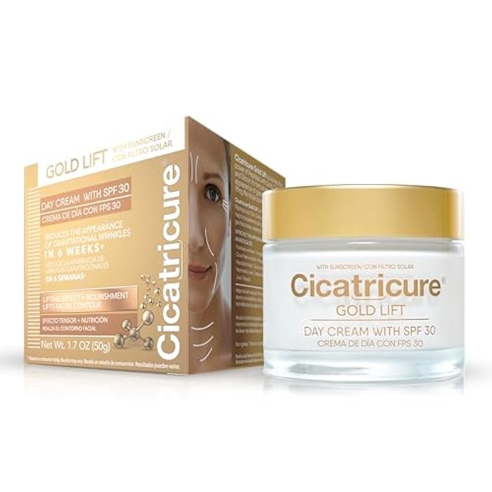 Cicatricure Gold Lift Day Cream, Anti Aging Face Moisturizer with SPF 30, Hydrating Skin Care with Gold, Calcium & Silicon to Lift and Tighten Face Contour 1.7 Ounce - Image 1