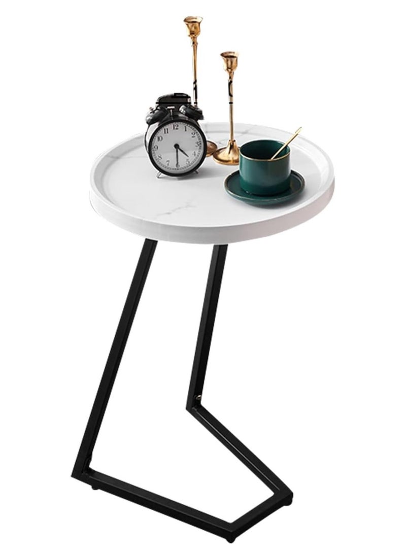 DubaiGallery Oval Coffee Table Decor, Contemporary Coffee Table, Portable Side Table, Small Side Table with Storage, Small Side Tables for Small Spaces  - Image 1