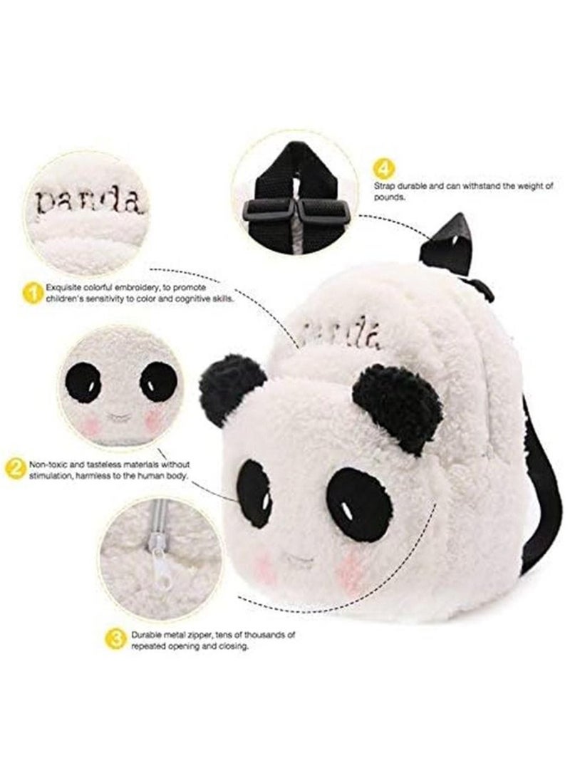 Mini Backpack Kids Cute School Shoulder Bag Toddler Plush Small Backpack Baby Schoolbag Preschool Bag Gift Panda  - Image 3