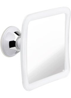 MIRRORVANA Fogless Shower Mirror for Shaving with Improved Suction and 360° Swivel - Unbreakable Fog Free Mirror for Men and Women - 6.3" x 6.3" (Pure White)