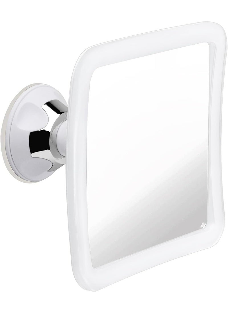 Mirrorvana MIRRORVANA Fogless Shower Mirror for Shaving with Improved Suction and 360° Swivel - Unbreakable Fog Free Mirror for Men and Women - 6.3" x 6.3" (Pure White) 