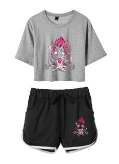 KUYING New Dragon Ball Dance Umbilical Short Sleeve Shorts Set  - Image 1