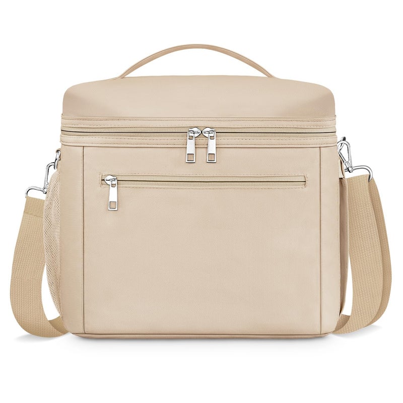 DALINDA Insulated Lunch Bag for Women Men,Reusable Lunch Box Leak-Proof Cooler Tote Bag Water-Resistant LunchBags for Adults Work, Picnic, Travel(khaki) - Image 1