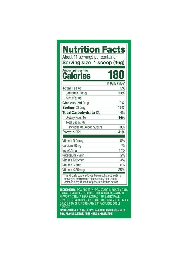 Vega Vega Protein And Greens Protein Powder Creamy Vanilla (11 Servings) 25G Plant Based Protein Plus Veggies, Vegan, Non-Gmo, Pea Protein For Women And Men, 1.2Lbs  - Image 2