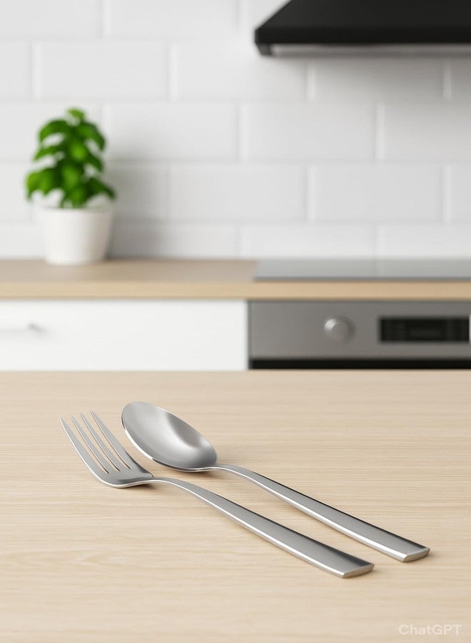 Duodeno Stainless Steel Cutlery Set – 5 Forks & 5 Spoons, Heavy Duty, Rust Resistant, Dishwasher Safe Flatware for Dining & Kitchen Use (15 cm) - Image 4