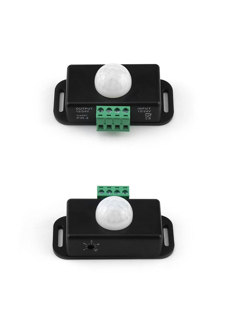 SYOSI - 2 Pack Body Infrared Light Switch, 12V/24V PIR Motion Sensor Switch for LED Light Strip Automatic,  Controller LED Strips Lighting - Image 1