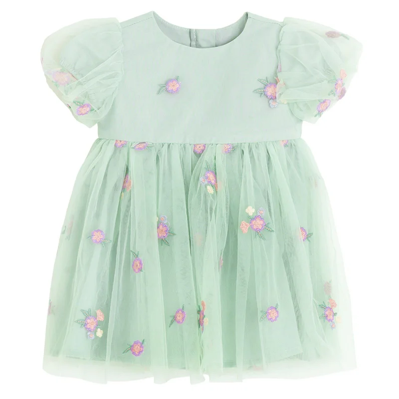 Cool Club GREEN POLYAMIDE, POLYESTER DRESS S/S