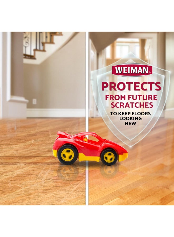 Weiman مجموعة وايمان لزيت الأرضيات الخشبية واستعادة اللمعان 32 أونصة - للأرضيات الخشبية ذات الحركة العالية، لمعان طبيعي، يزيل الخدوش، يترك طبقة واقية - Image 4