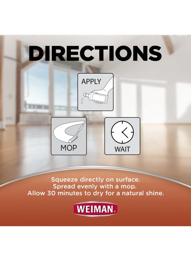 Weiman مجموعة وايمان لزيت الأرضيات الخشبية واستعادة اللمعان 32 أونصة - للأرضيات الخشبية ذات الحركة العالية، لمعان طبيعي، يزيل الخدوش، يترك طبقة واقية - Image 5