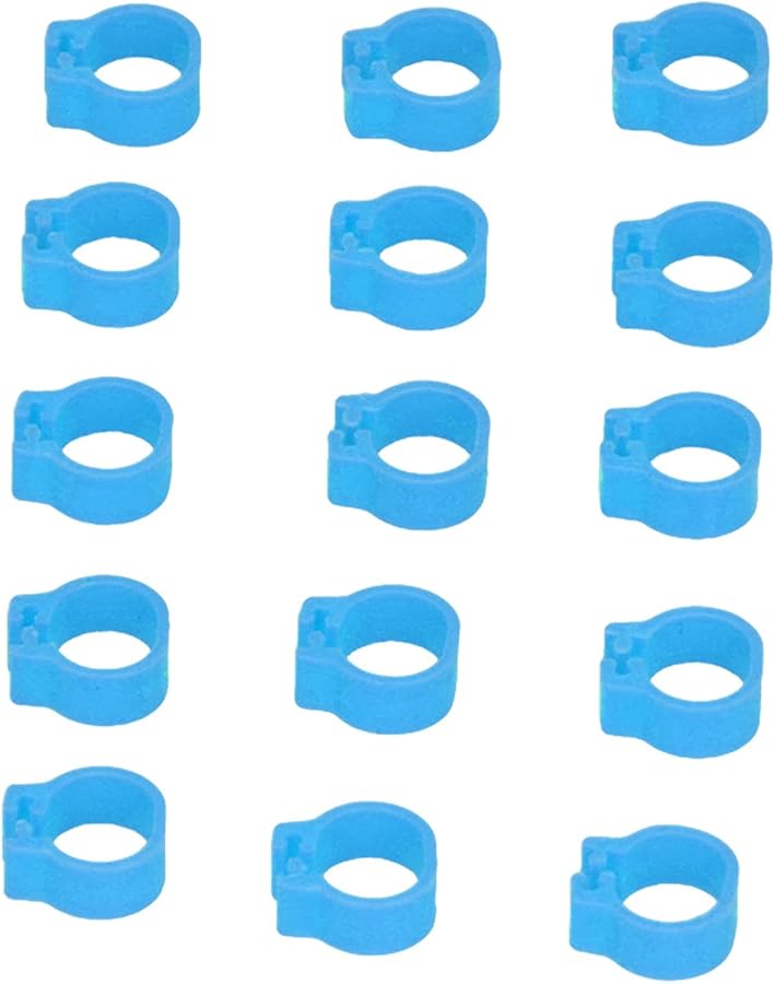 Fydun 100 PCS S Leg Rings 8mm Pigeon Poultry Bird Foot Bands Light Blue - Image 4