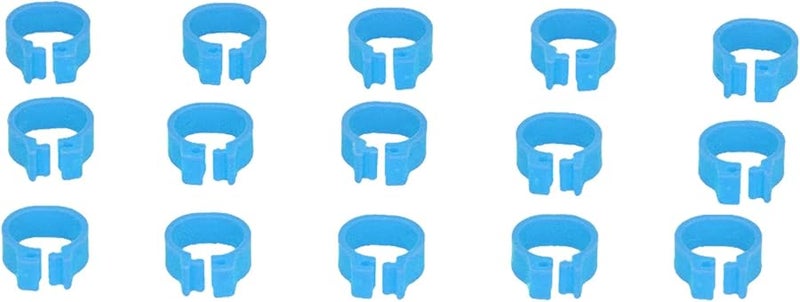 Fydun 100 PCS S Leg Rings 8mm Pigeon Poultry Bird Foot Bands Light Blue - Image 3