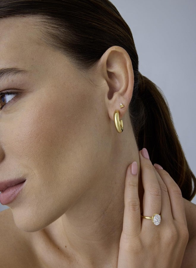 PAVOI 925 Sterling Silver Posts Colored Birthstone Flatback Stud Earrings - Image 4