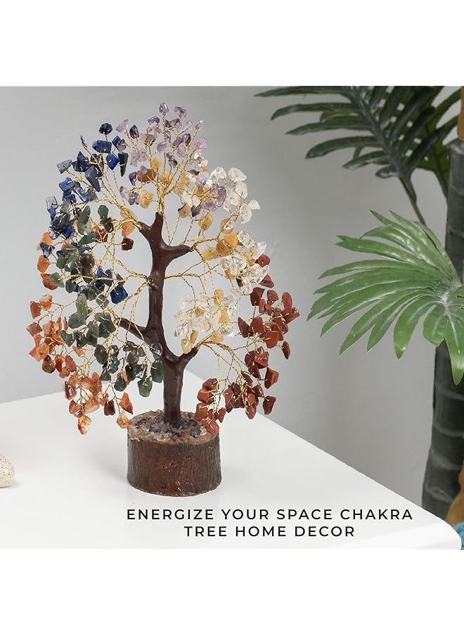 erorex Seven Chakra Crystal Tree Lucky Crystal Tree Gemstone Chakra Tree Chakra Stone Tree Gemstone Tree Spiritual Crystal Tree Of Life Crystal Decoration For Desk Money Tree Home Gifts  - Image 4