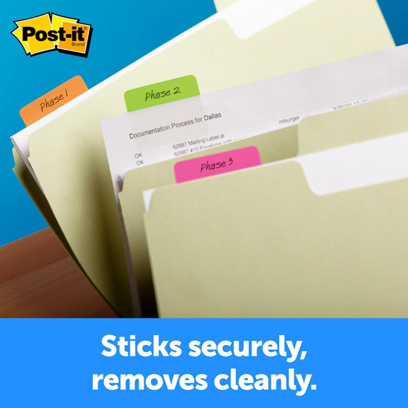 Post It Post-it Tabs, 2 in, Solid, Assorted Colors, 6 Tabs/Color, 5 Colors, 30 Tabs/Pack (686-ROYGB) - Image 5