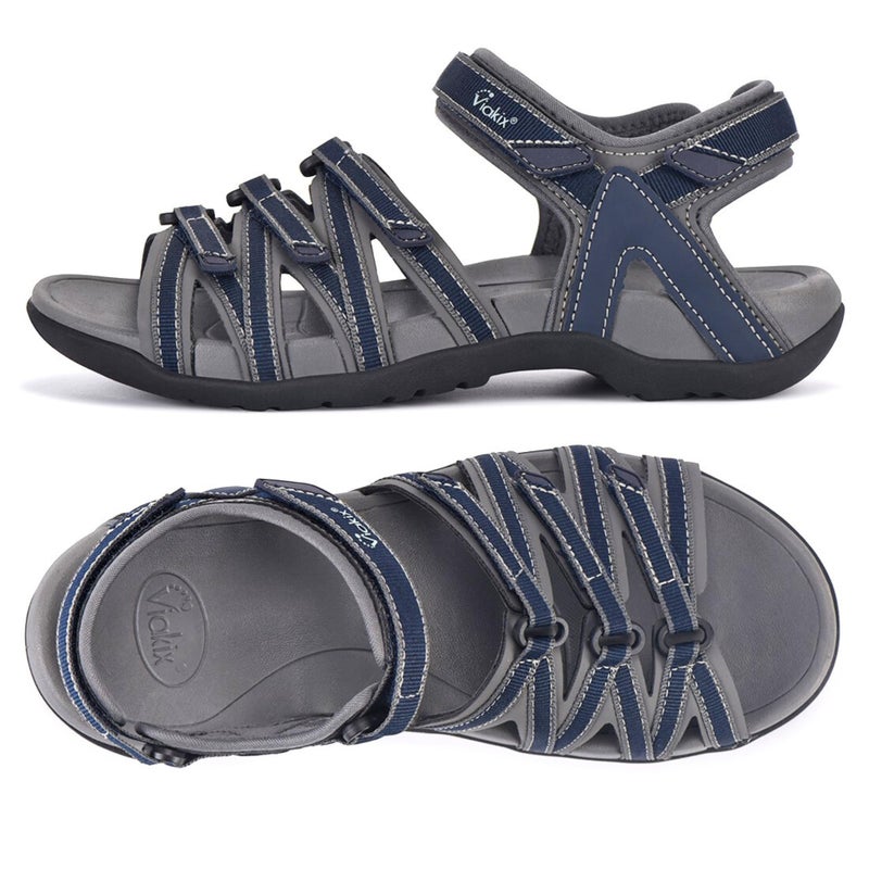 Viakix Womens Sport Sandal â€“ Comfortable Athletic Stylish Hiking Shoes, with Arch Support, Outdoors, Walking, Water, River, Trekking, Harbor 9 - Image 1
