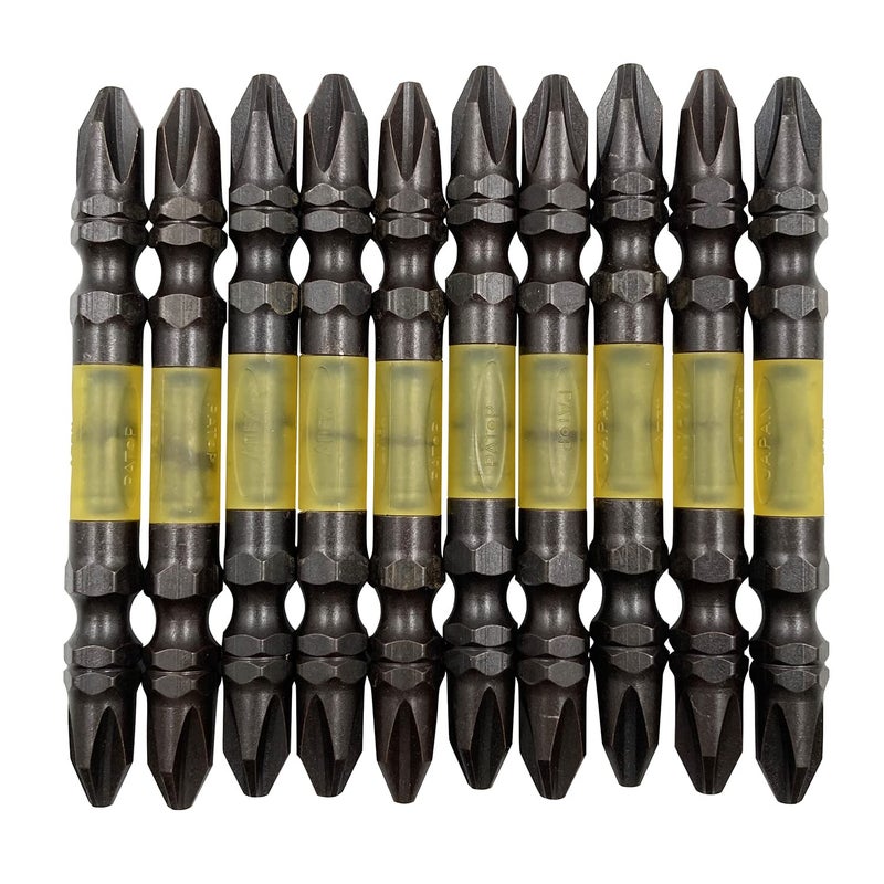 ANEX ABR-14M Black Dragon Toughness Bit, Double Headed, Tough +0.08 x 2.6 inches (2 x 65 mm), Pack of 10 - Image 1