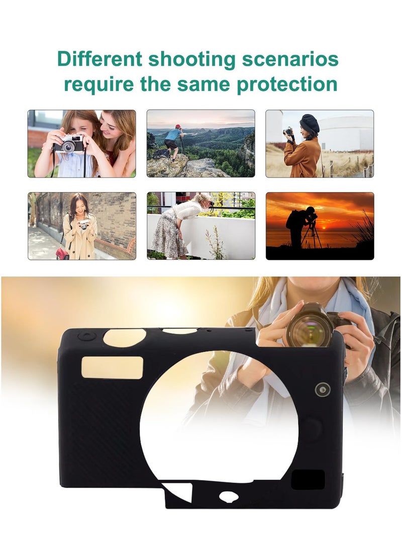 KASTWAVE - Digital Camera Case for Canon EOS M200 Slim Durable Lightweight Rubber Soft Silicone Camera Protective Cover (Black) - Image 1