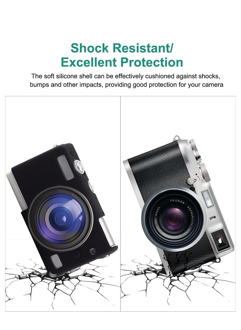 KASTWAVE - Digital Camera Case for Canon EOS M200 Slim Durable Lightweight Rubber Soft Silicone Camera Protective Cover (Black) - Image 1
