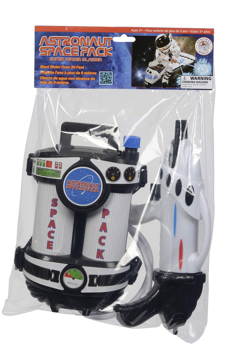 Aeromax Astronaut Space Pack Super Water Blaster with fully adjustable straps for comfort and control., White/Black With Red and Blue Accents - Image 5