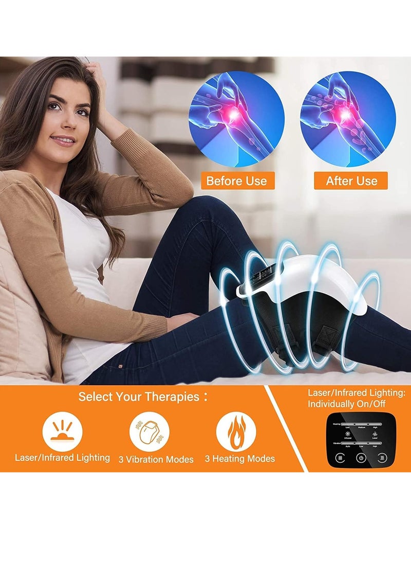 إلترازون Electric Knee Massager, Knee Therapy Massager with Heated and Vibration, Joint Warmer Massage for Reduces Knee Inflammation, Swelling, Stiffness, Pain - Image 2