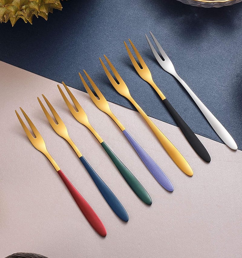 SHIDHMI Stainless Steel Forks Set for Dessert Cake Fruit Salad Appetizer Small FoodGrade Pastry Forks Mirror Polished Reusable Dishwasher Safe Silver Metal Forks for Home Kitchen Party Pack of 12 - Image 4