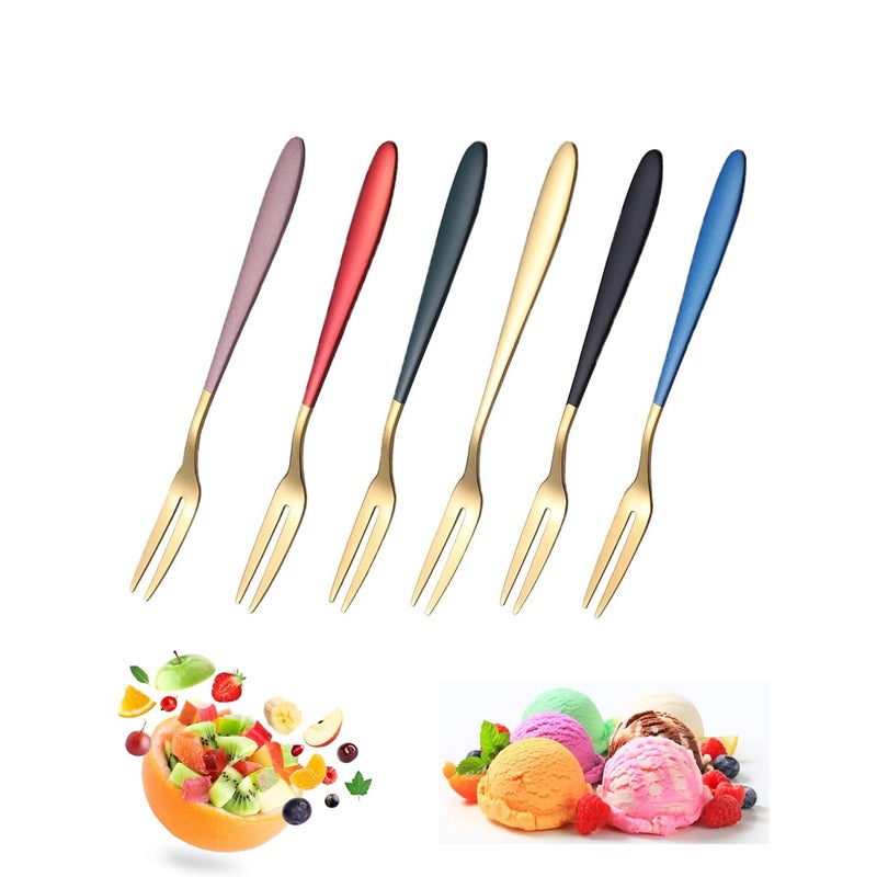 SHIDHMI Stainless Steel Forks Set for Dessert Cake Fruit Salad Appetizer Small FoodGrade Pastry Forks Mirror Polished Reusable Dishwasher Safe Silver Metal Forks for Home Kitchen Party Pack of 12 - Image 1