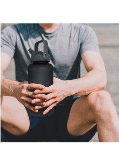 BEOLA Motivational Water Bottle with Time Markers and Straw Lid - 1000ml, Lava Stone  - Image 5