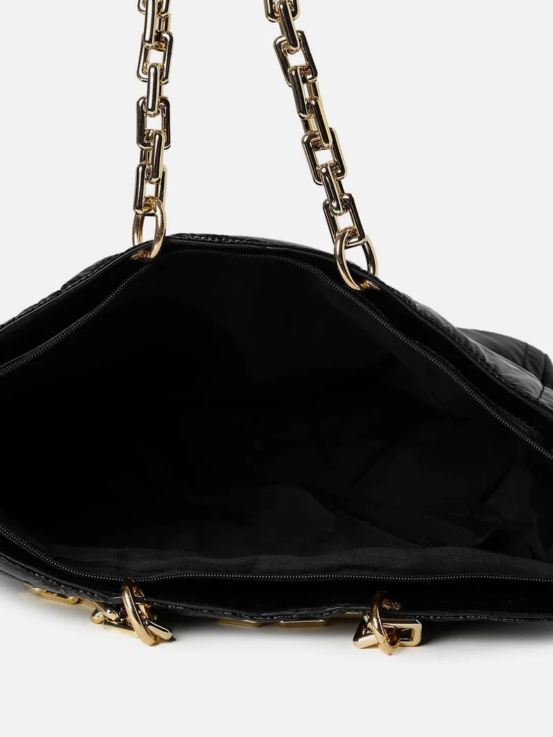Haute Sauce  Masquerade Quilted Black Tote Bag for Women | Best Price UAE
