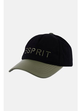 ESPRIT Men Brand Logo Adjustable Cap, Black/Olive  - Image 1