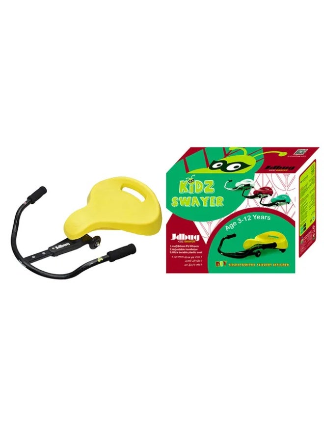 JD Bug Kidz Swayer Yellow - Sit Down Manual Ride On Toy Side-to-Side Sway Scooter for Kids Ages 3-12 Years - Image 3