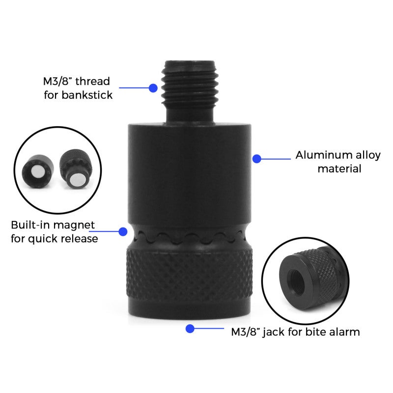 COONOR Fishing Alarm Quick Release Connector for Carp Fishing Rod Pod Magnetic Adapter for Fishing Bank Stick Bite Alarm - Image 2