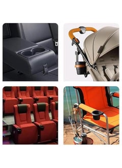 MOXO Car Seat Snack Tray Portable Travel Tray with Cup Holder Car Seat And Car Cup Holder Tray Lightweight Kids Travel Tray Multifunctional Car Stroller Accessory Water Cup Holder (Black)  - Image 5