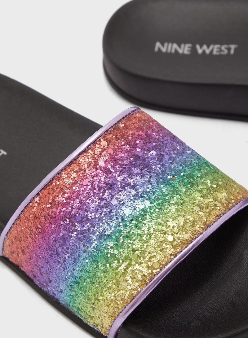 ناين ويست صندل فلات لامع - Image 5