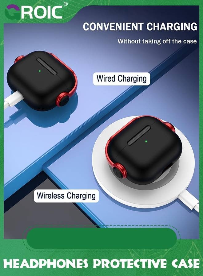 GROIC Case for AirPods 4, Case Compatible with Apple AirPods 4th Generation (2024), Anti-Yellow Case Cover with Keychain for Women, Soft TPU Full Protection - Image 3