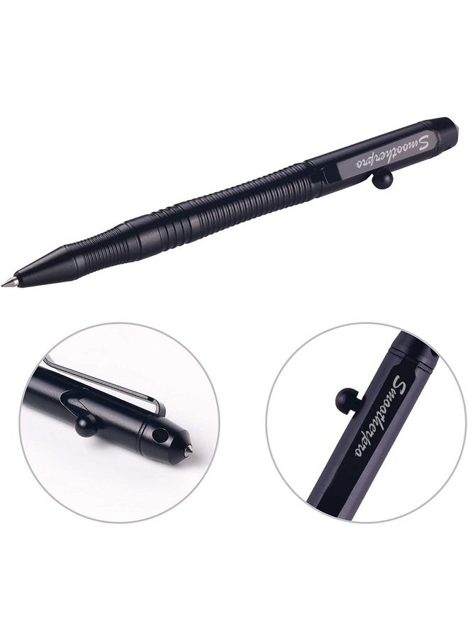 SMOOTHERPRO - Bolt Action Pen Compatible With Pilot G2 Refill Durable Stainless Steel Clip For Edc Use Signature In Office School Color Black (Tg205) - Image 1