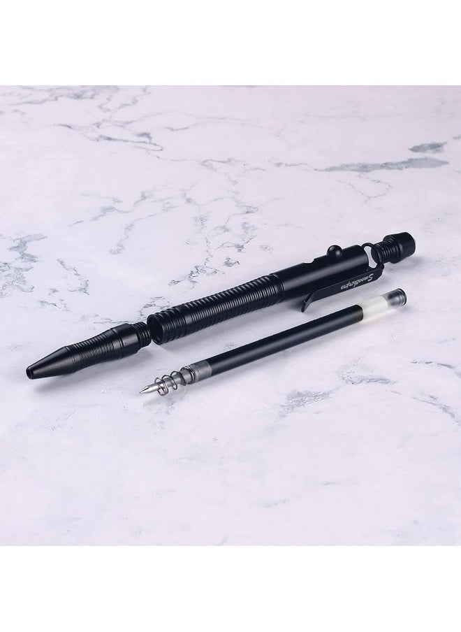 SMOOTHERPRO - Bolt Action Pen Compatible With Pilot G2 Refill Durable Stainless Steel Clip For Edc Use Signature In Office School Color Black (Tg205) - Image 1