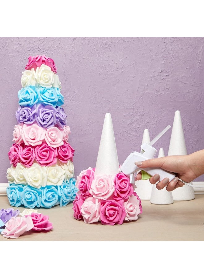 Bright Creations 18 Pack Foam Cones for Crafts, 5 Assorted Sizes for Trees, Holiday Decorations, Handmade Gnomes (White, 4,6,8,10,12") - Image 3