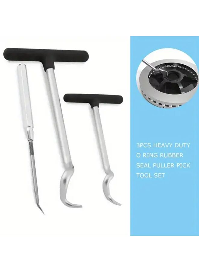 3Pcs Universal Car Oil Seal and O Ring Removal Puller Tool Set Heavy Duty Auto Repair - Image 1