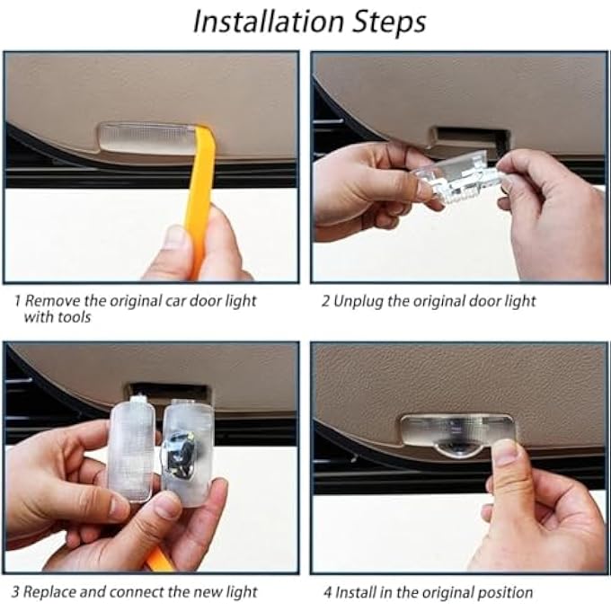 Vierex Door Logo Light For Lexus Ls430 Accessories  Super Bright Plug And Play Compatible With Special Design Shadow Light - Image 5