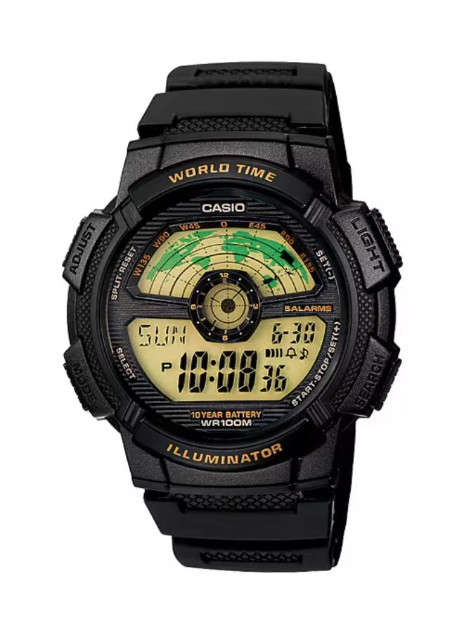 CASIO Men's Resin Digital Watch AE-1100W-1BVDF - 43.7 mm