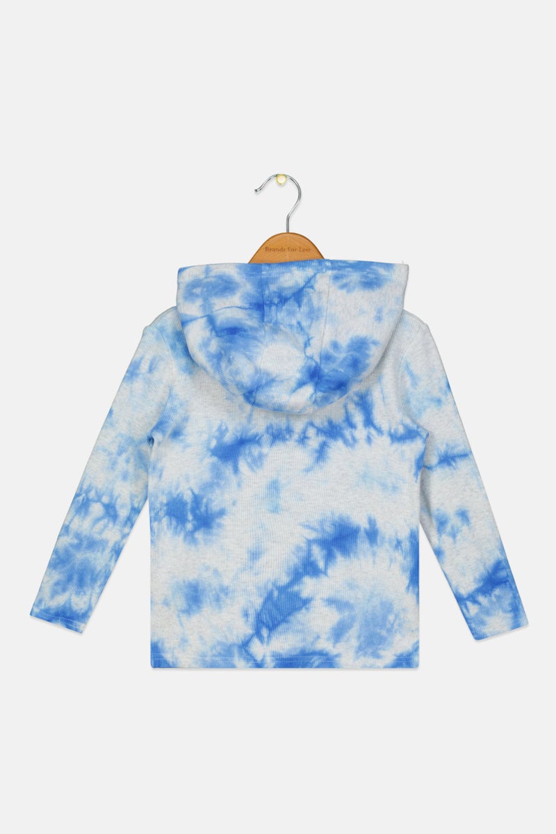 Andy & Evan Toddlers Boy Tie Dye Long Sleeves Hoodie, Multicolor - Image 2