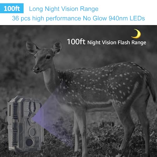 GardePro A50 Trail Camera, 4K 64MP, New-Gen Image Technology, Ultra-Low Light Sensitivity Sensor, Night Vision, Motion Activated - Image 5