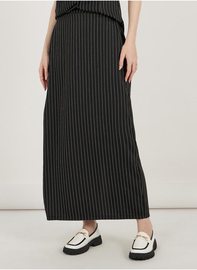 Styli - Striped Sleeveless Top and Maxi Skirt Co-Ords - Image 1