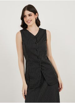 Striped Sleeveless Top and Maxi Skirt Co-Ords