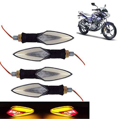 Ramanta 4X Universal Motorcycle Neon LED Amber Turn Signal Light Indicator Blinker Compatible with for Pulsar 135 LS - Image 1