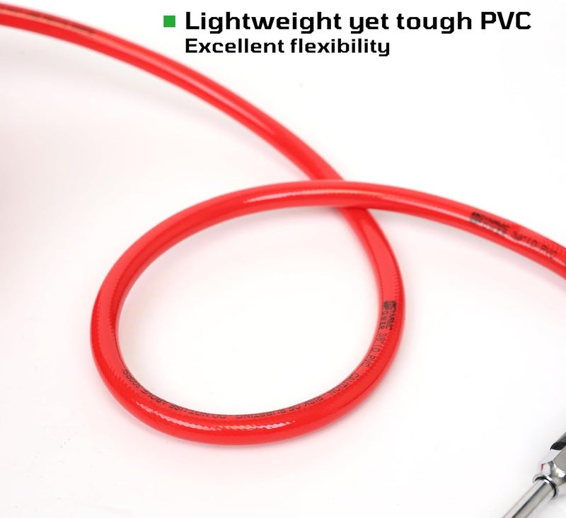 Dynamic Power DP Dynamic Power Truck Tire Inflator Kit, 3/8" X 50' Air Hose with Universal Gladhand & Chuck (RED) - Image 5