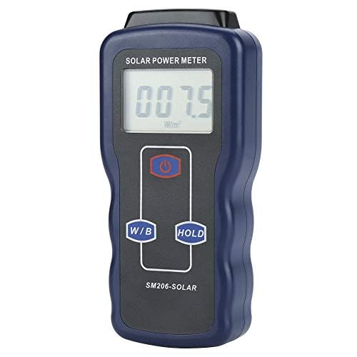 Walfront Solar Power Meter Digital Solar Power Meter Sunlight Meter Sun Light Radiation Measuring for Radiations Measuring Testing Instrument Solar Power Radiation Meter W/m²&Btu Two Units - Image 3