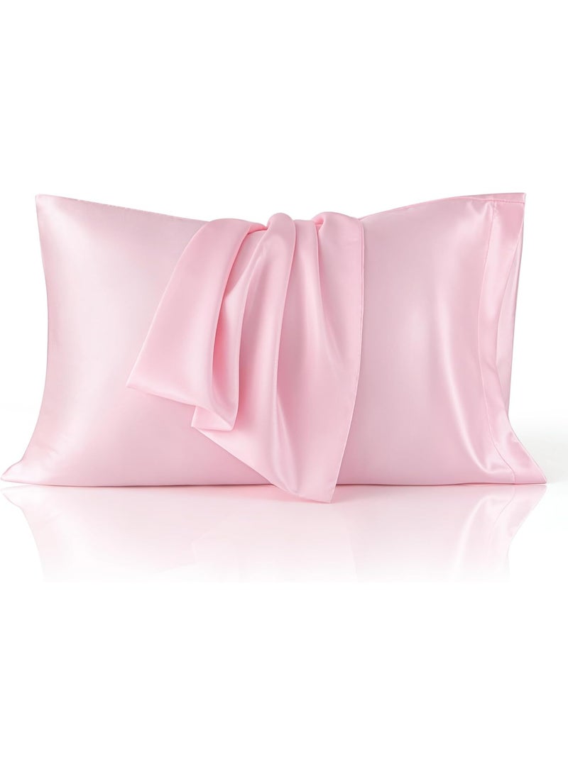 2-Pack Luxurious Mulberry Silk Pillowcases, 25 Momme Satin Weave, Hypoallergenic Solid Color Envelope Closure, Hand Wash Only, Designed for Hair and Skin,120-140gsm - Image 5